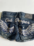 Y2K Wing Embroidered Denim Skirt