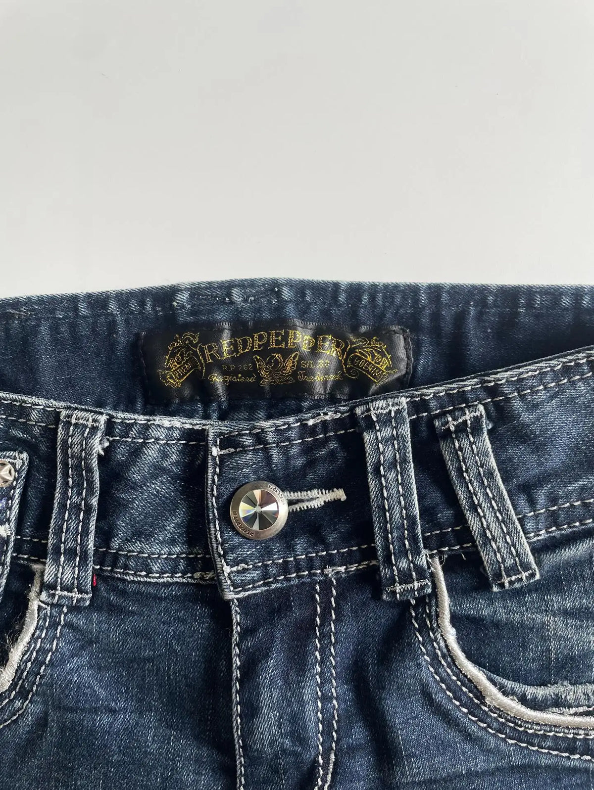 Y2K Wing Embroidered Denim Skirt