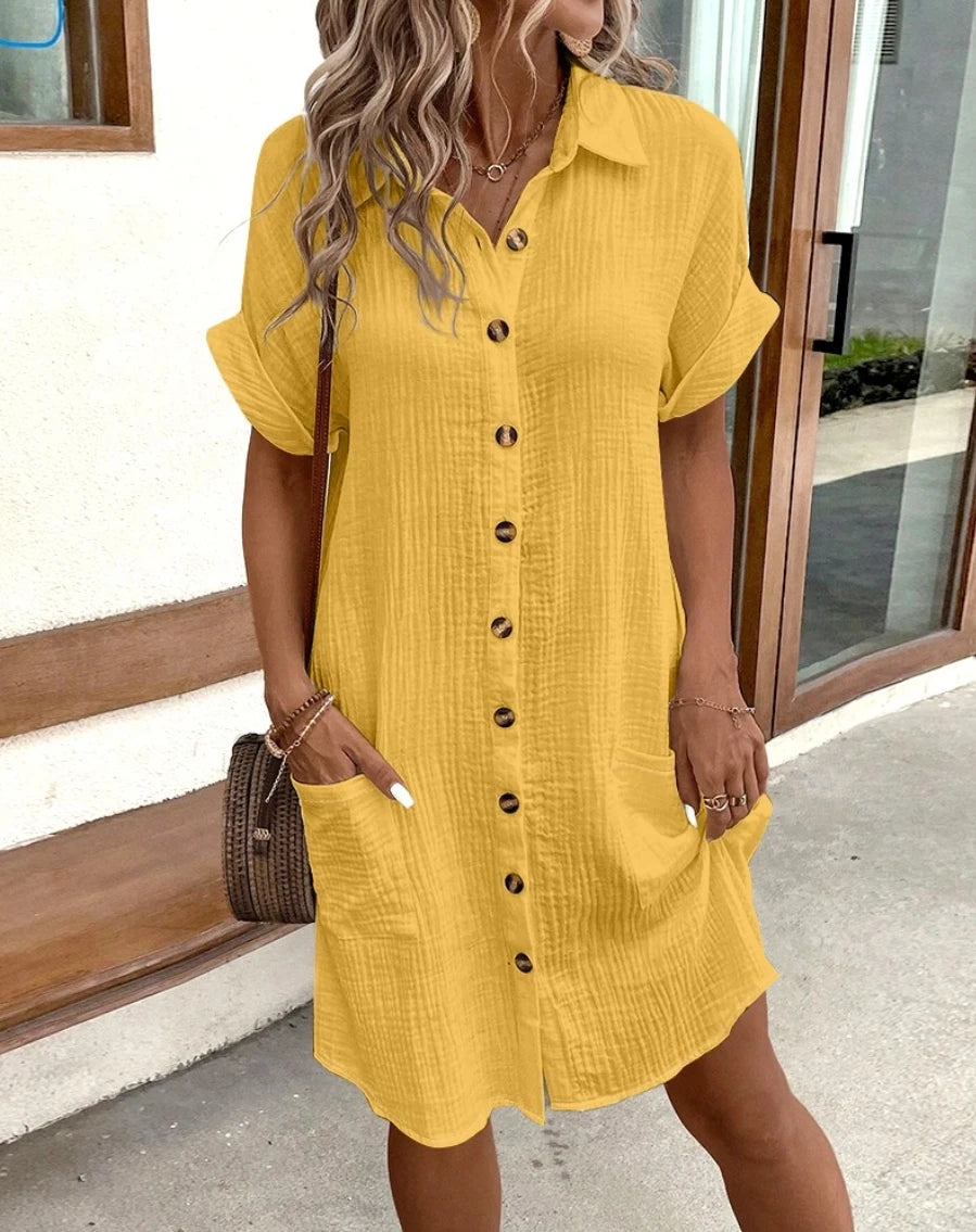 Solid Mini Dress
