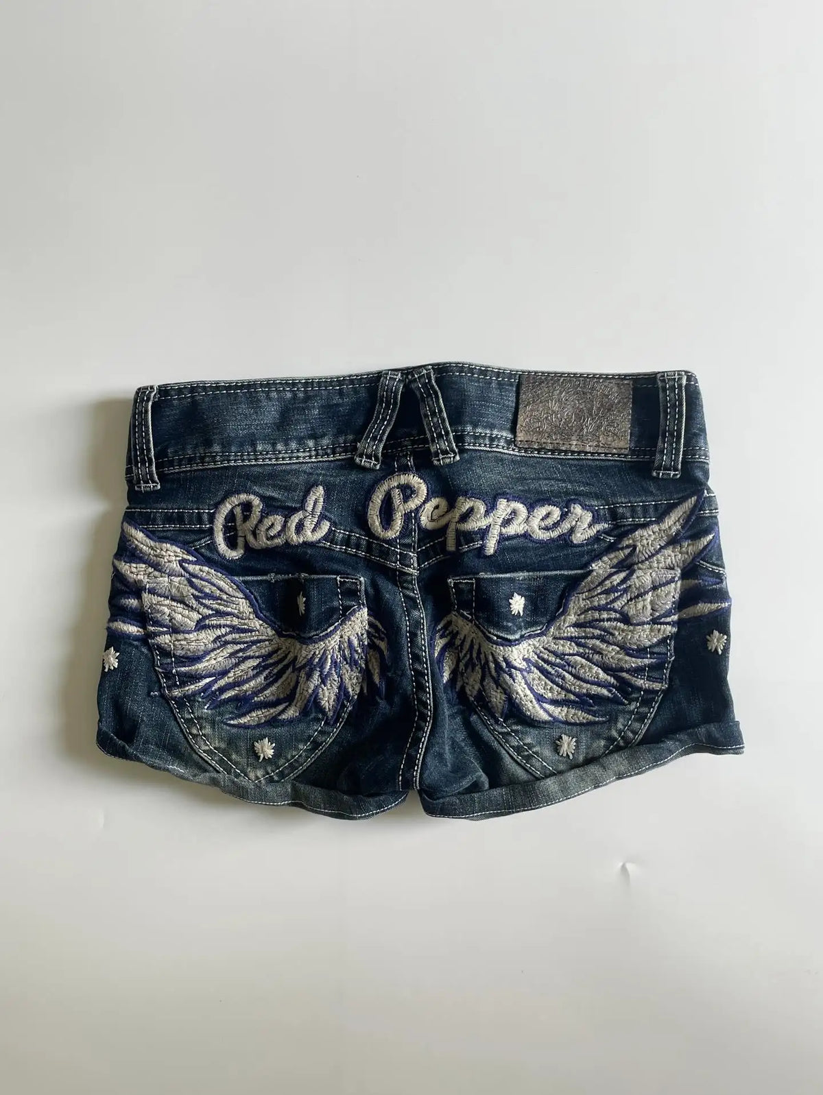 Y2K Wing Embroidered Denim Skirt