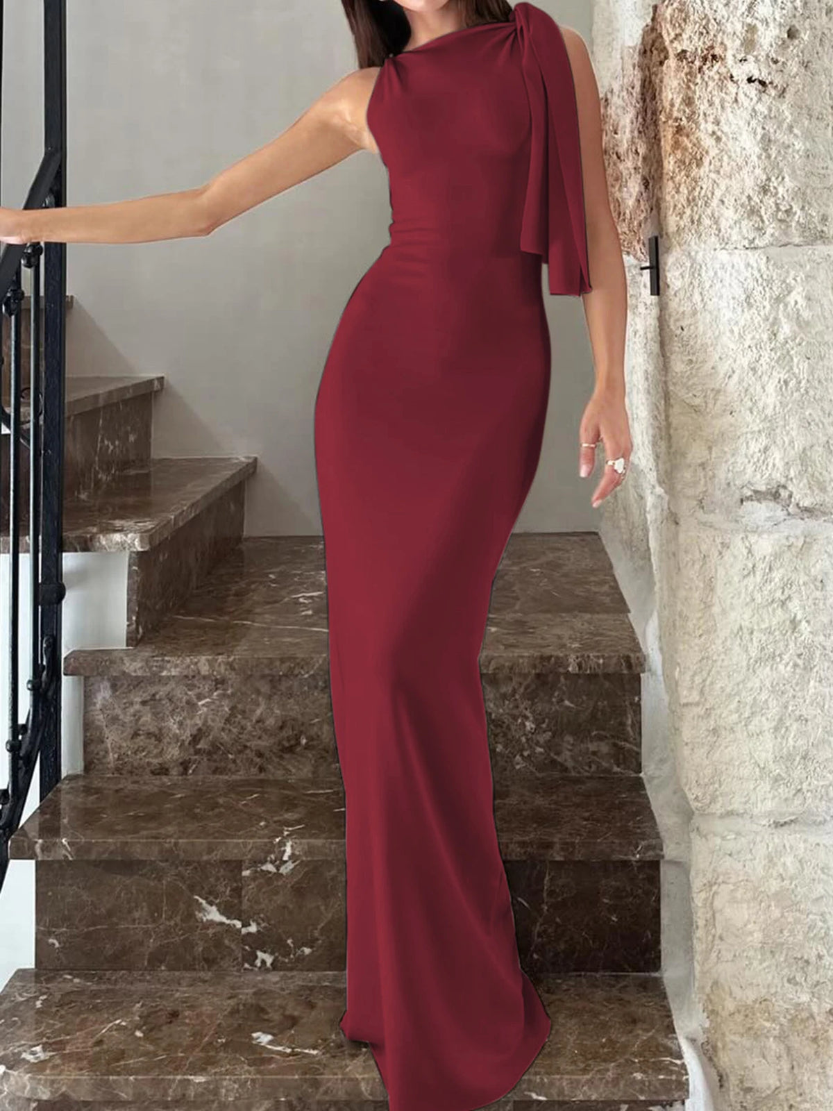 Hugcitar Sexy Bodycon Maxi Dress