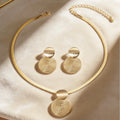 Spiral Disc Statement Necklace