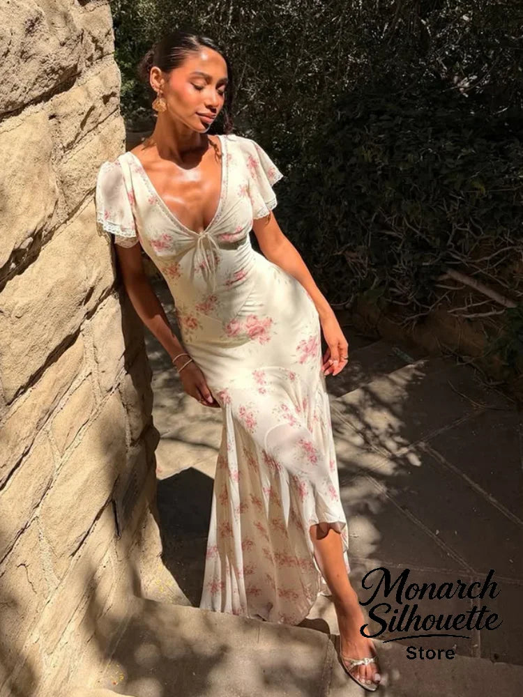 Flora Pleated Maxi Dress