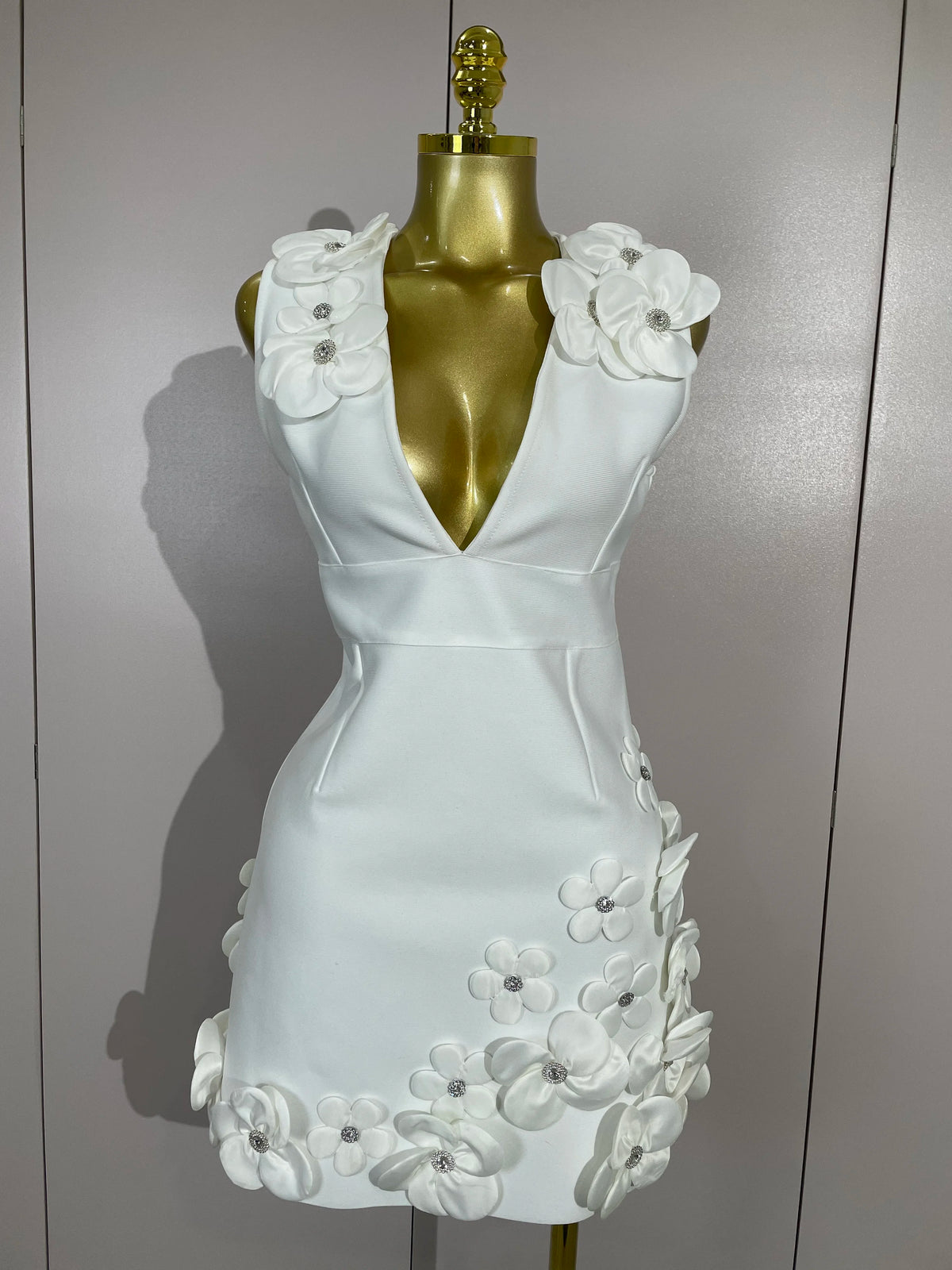 Crystal Bloom Bandage Dress
