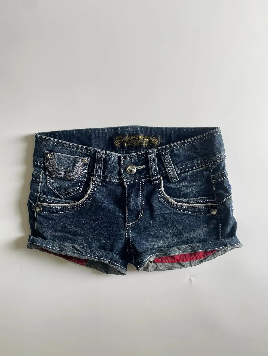 Y2K Wing Embroidered Denim Skirt