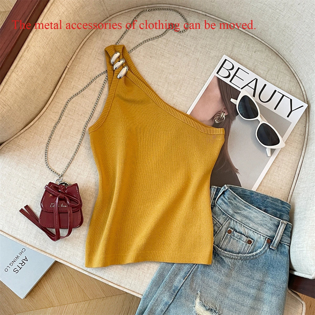 Y2K One-Shoulder Crop Top