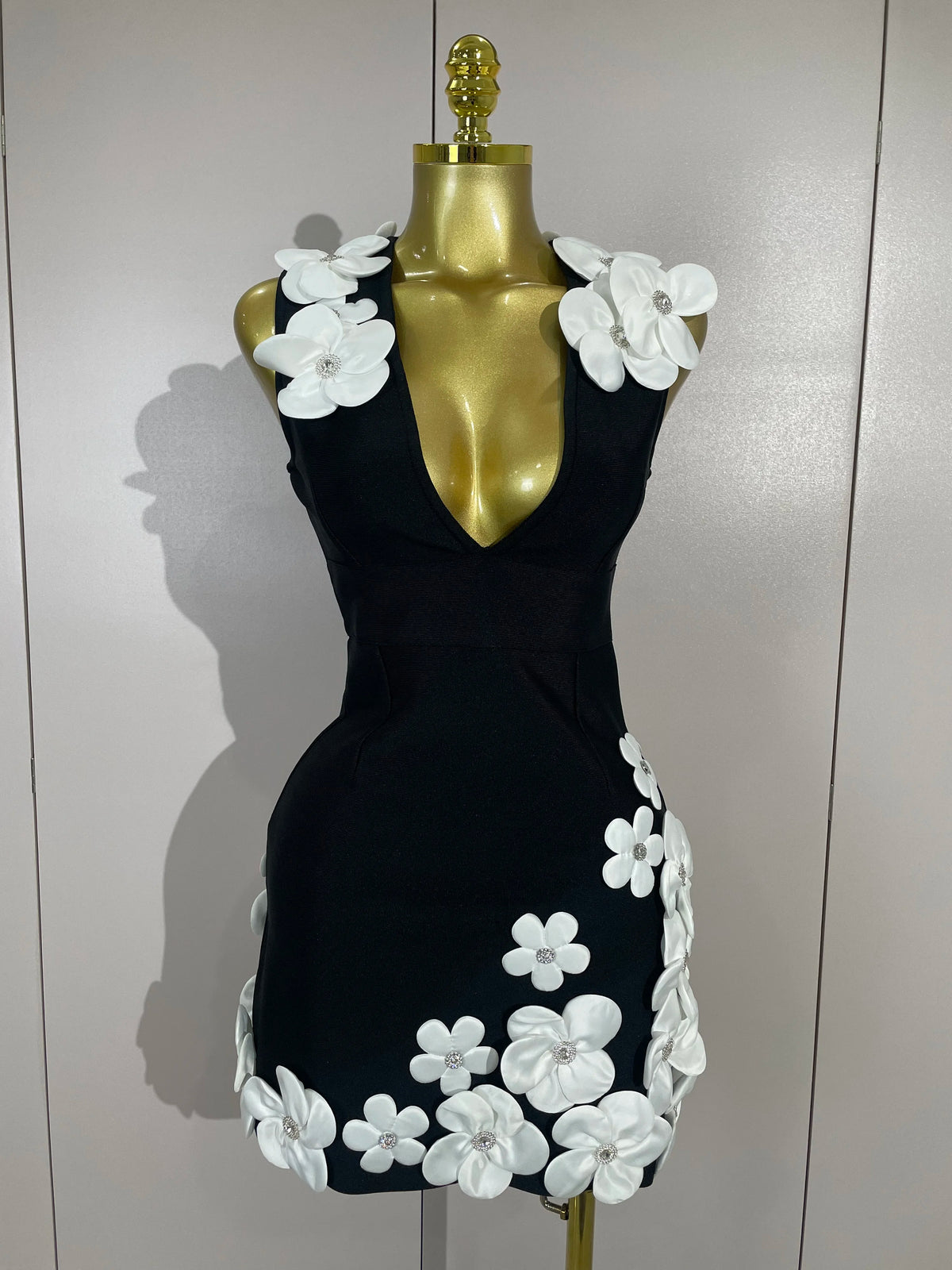 Crystal Bloom Bandage Dress