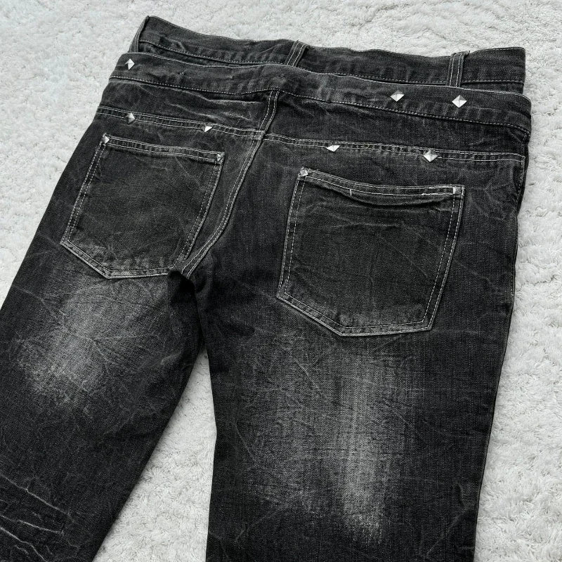 Y2K Double Waist Flare Jeans