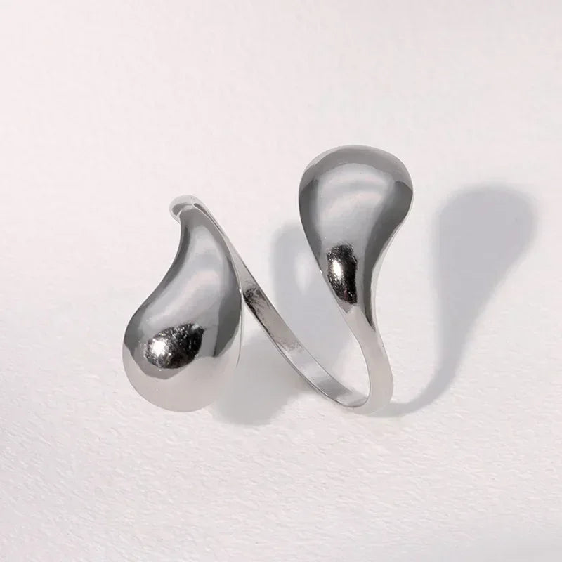 Stainless Steel Irregular Wave Rings