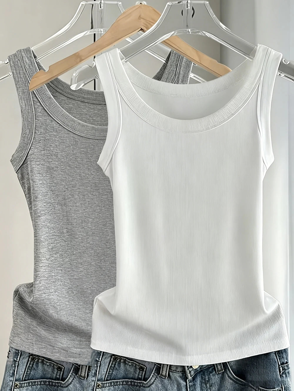 3-Pack Y2K Ribbed Tank Tops