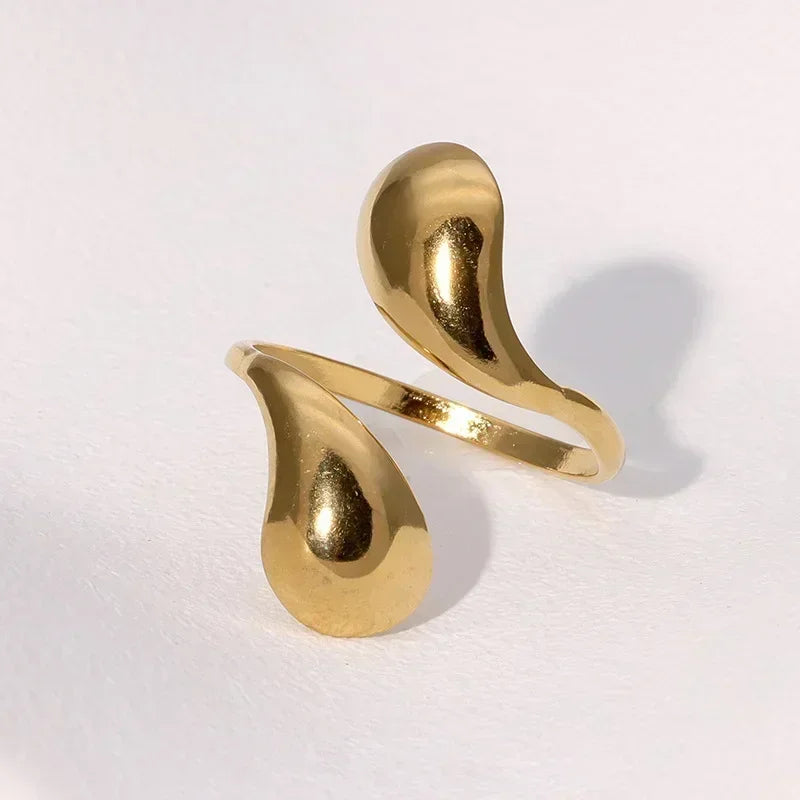 Stainless Steel Irregular Wave Rings