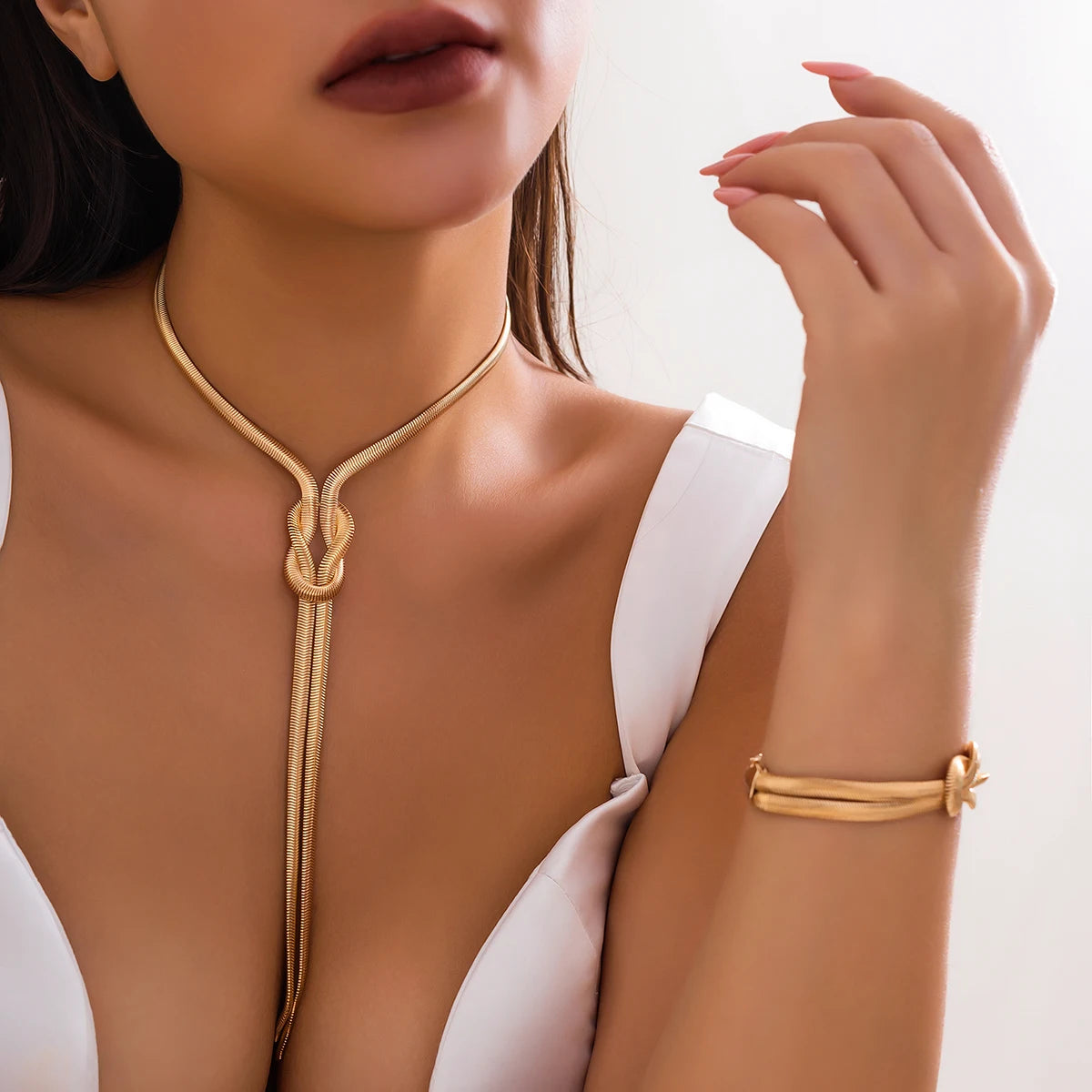2-Piece Snake Chain Jewelry Set