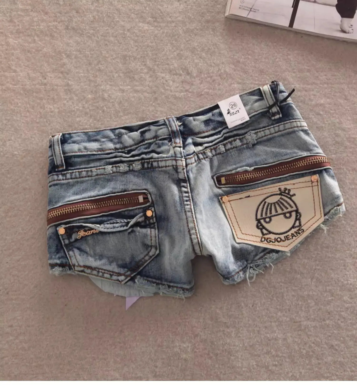 Y2K Ripped Denim Hot Pants