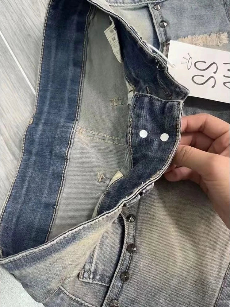 Vintage Blue Y2K Denim Shorts