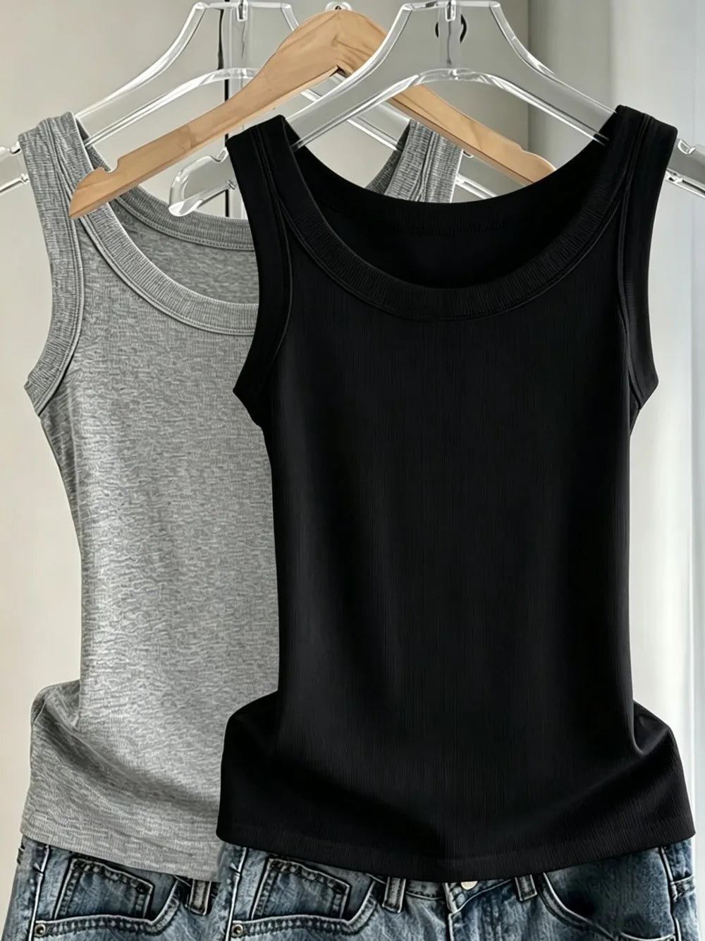 3-Pack Y2K Ribbed Tank Tops