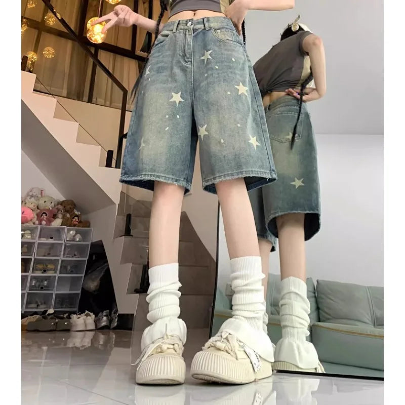 American Floral Wide Leg Jeans