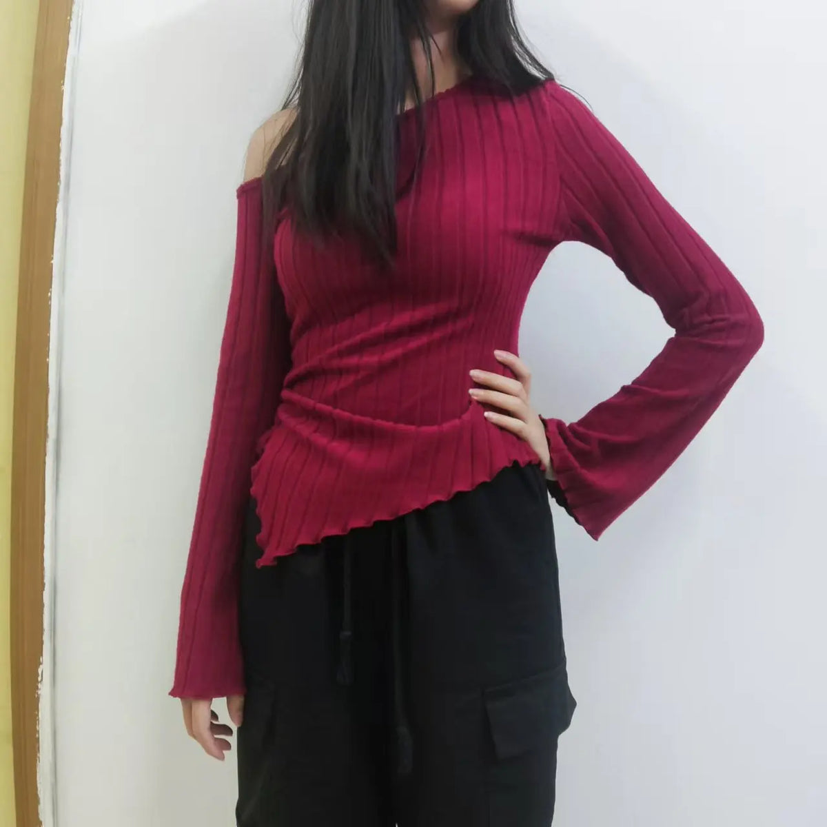 Asymmetrical Off-Shoulder Top