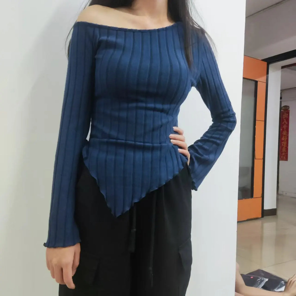 Asymmetrical Off-Shoulder Top