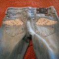 Y2K Rhinestone Wing Flare Jeans 🪽