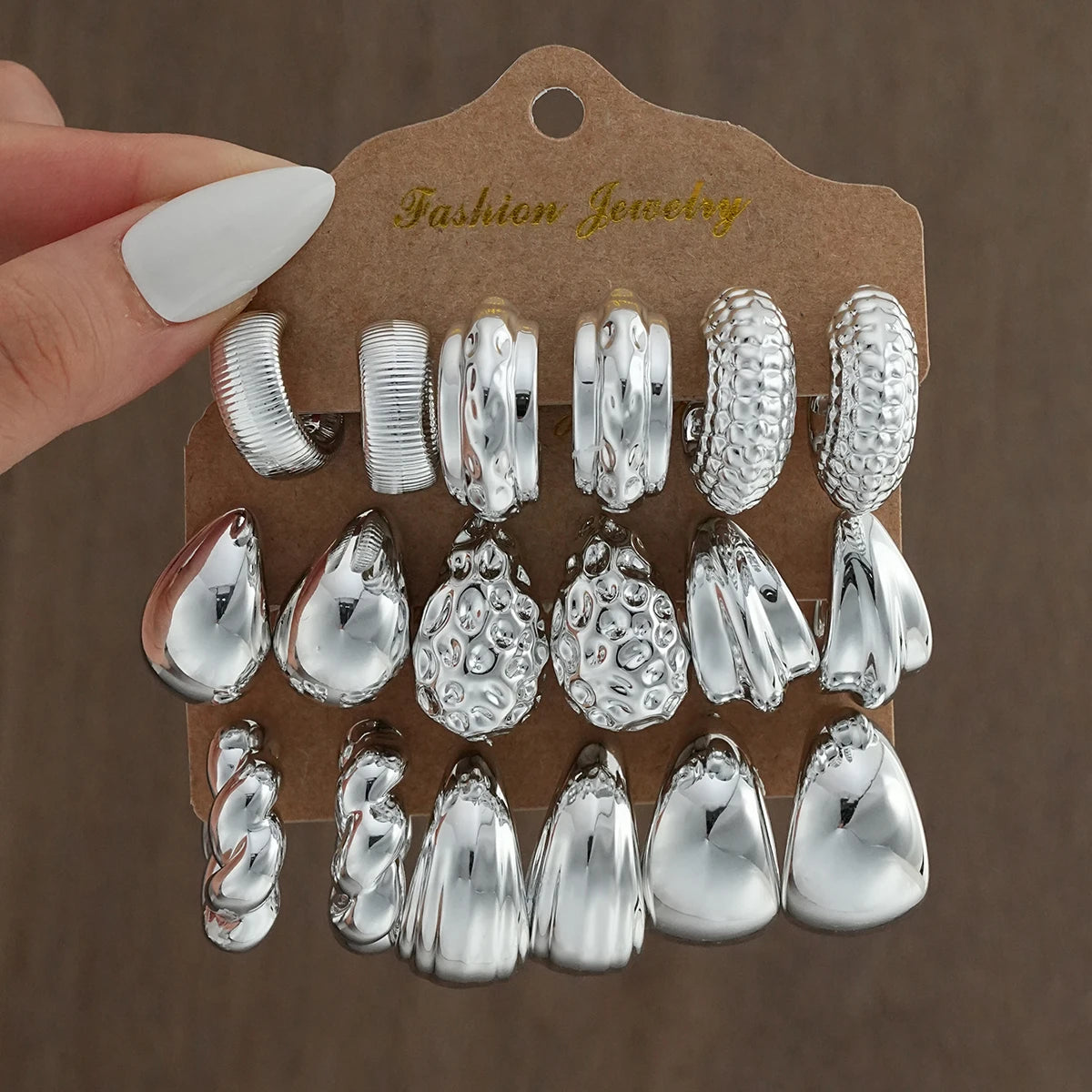 18Pcs/Set  Earring  Gold Silver Color