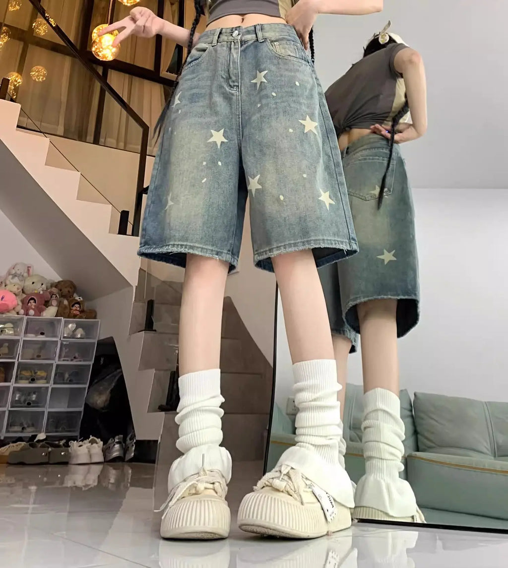 American Floral Wide Leg Jeans