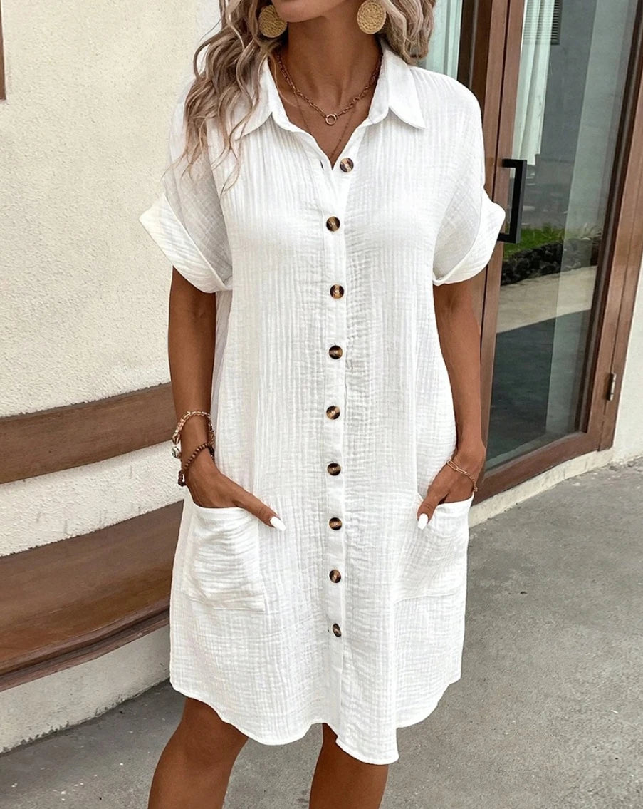Solid Mini Dress