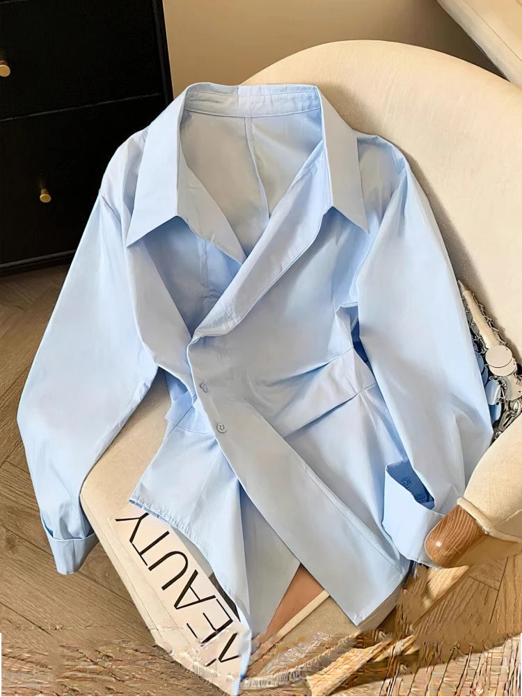 Elegant Irregular Polo Tunic