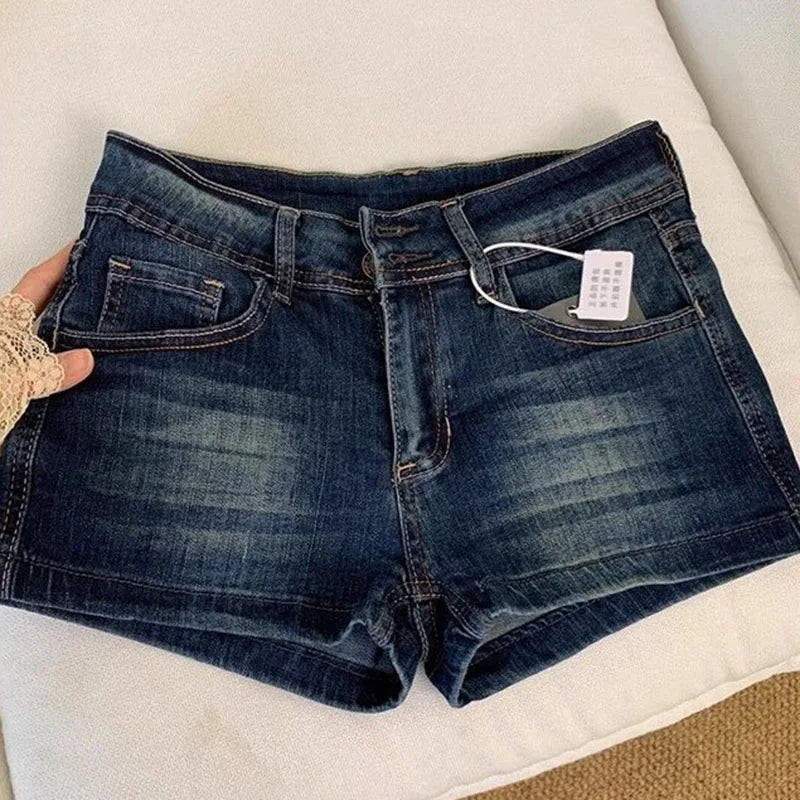 Y2K Low-Waist Denim Shorts