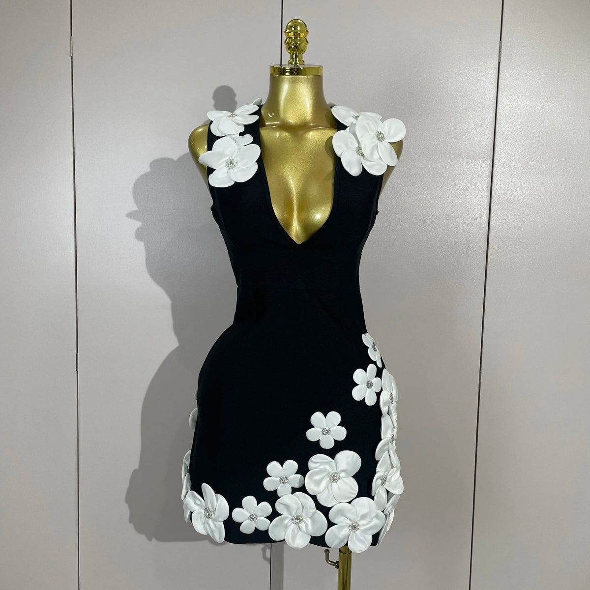 Crystal Bloom Bandage Dress