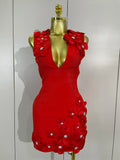 Crystal Bloom Bandage Dress