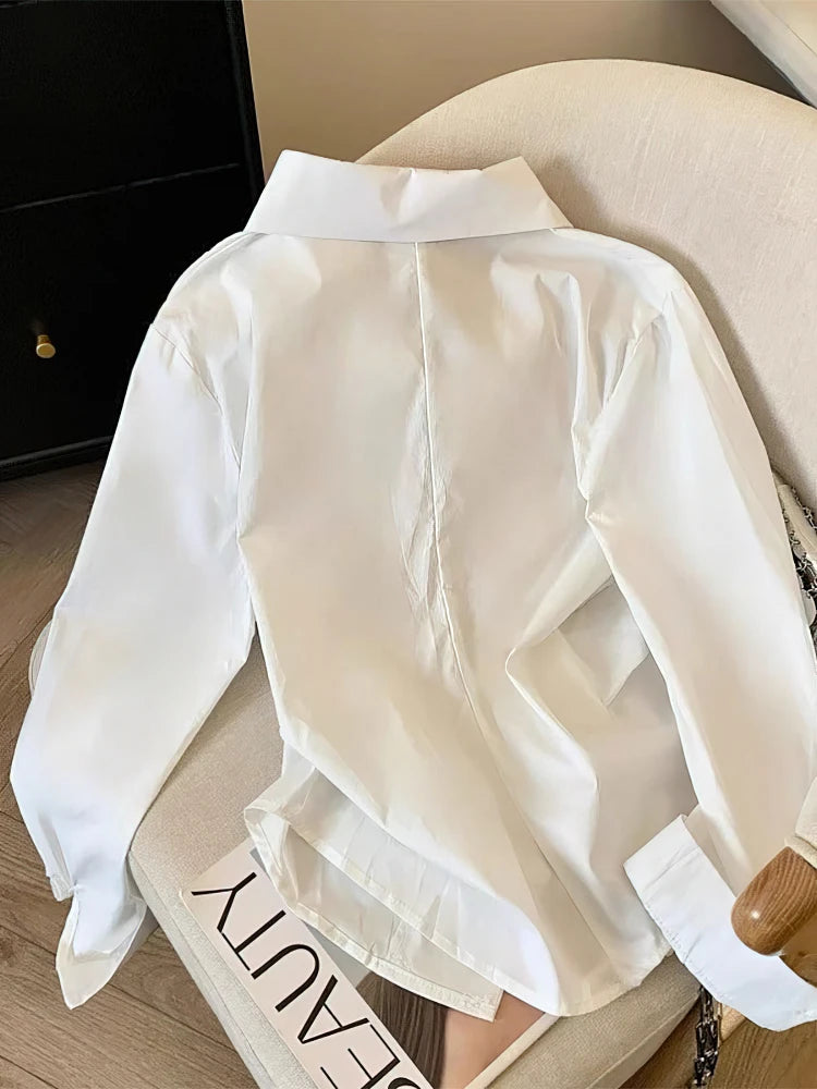 Elegant Irregular Polo Tunic