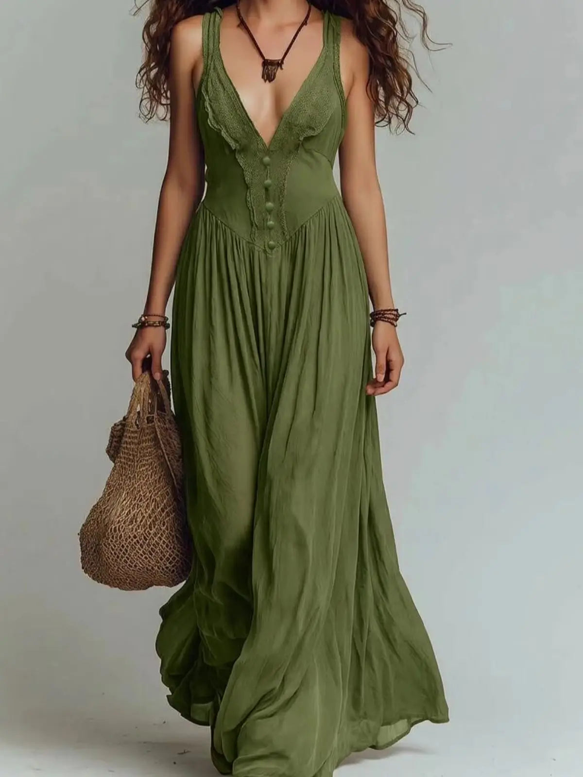 Vera Pleated Maxi Dress