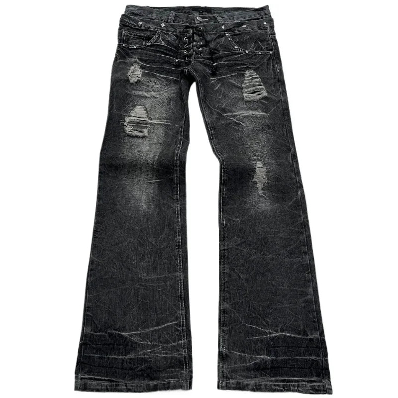 Y2K Double Waist Flare Jeans