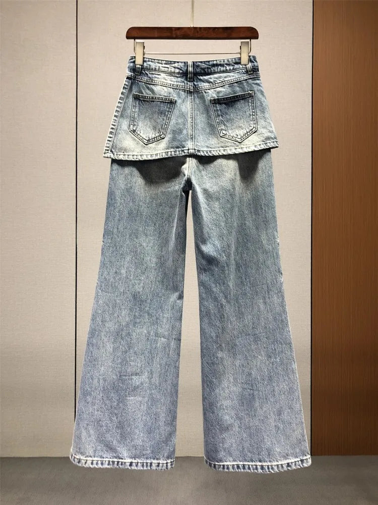 Y2K Two-Piece Wide Leg Jeans