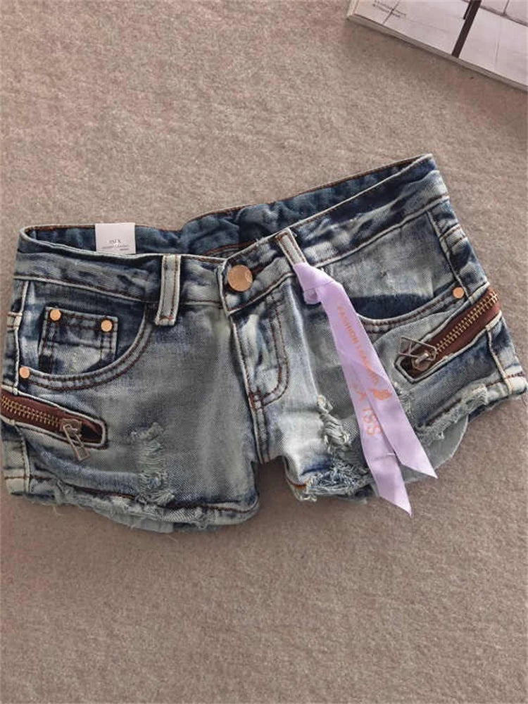 Y2K Ripped Denim Hot Pants