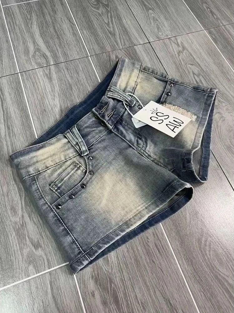 Vintage Blue Y2K Denim Shorts