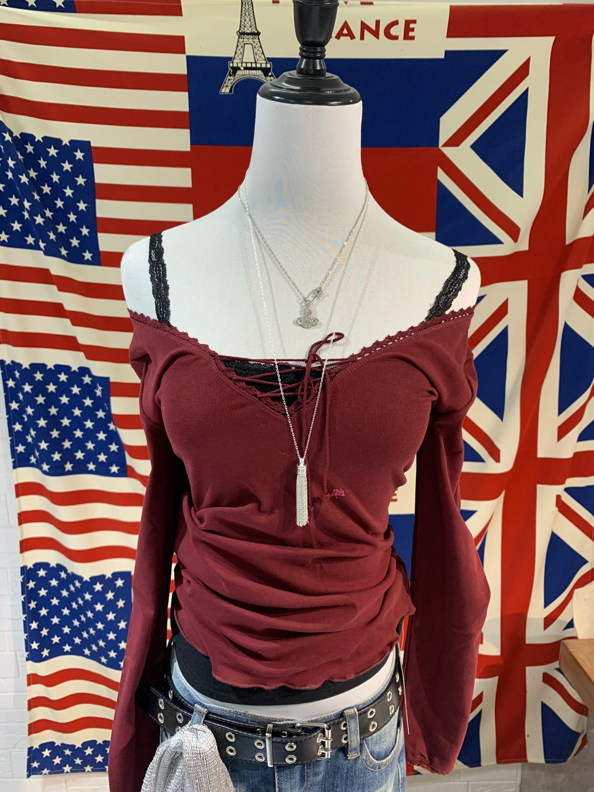 Lace V-Neck Tee