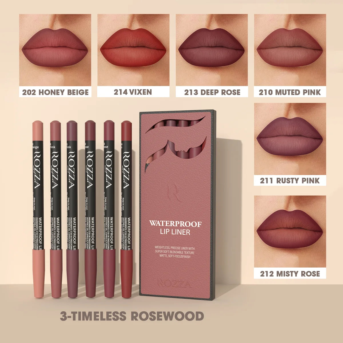 Waterproof Matte Lip Liner Set