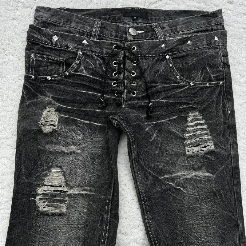Y2K Double Waist Flare Jeans