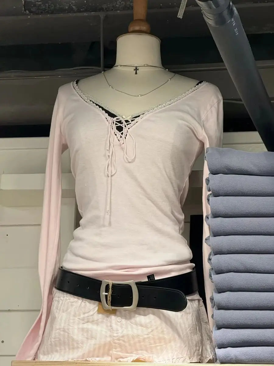 Lace V-Neck Tee