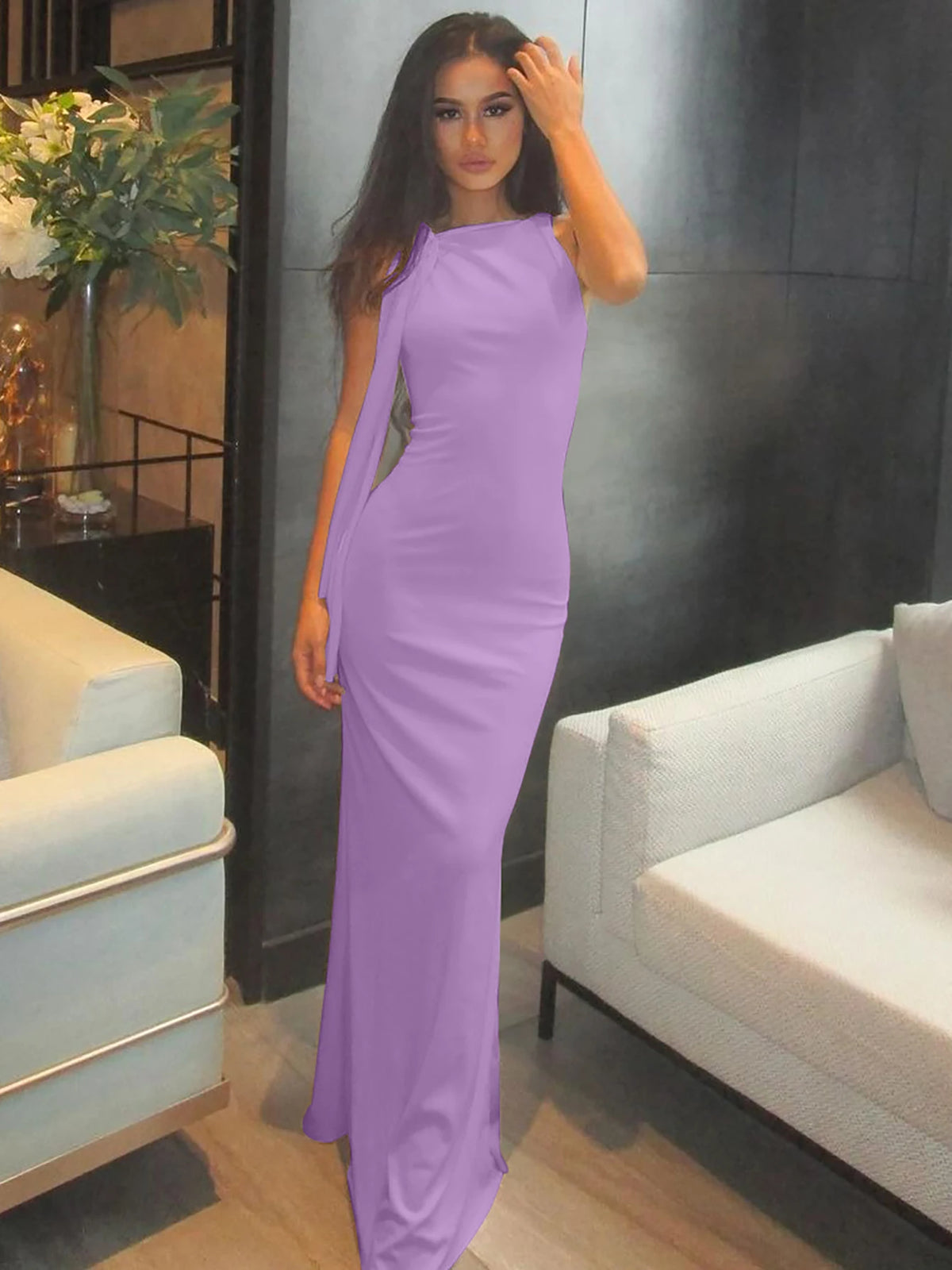 Hugcitar Sexy Bodycon Maxi Dress