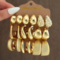18Pcs/Set  Earring  Gold Silver Color