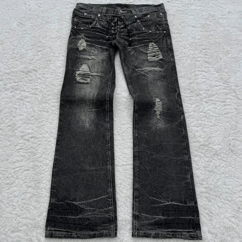Y2K Double Waist Flare Jeans
