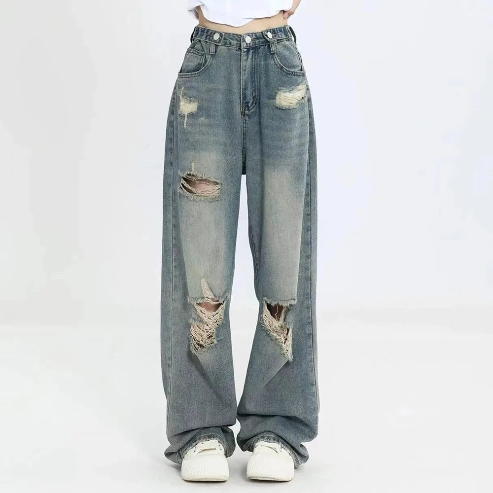 American Retro Wide-Leg Jeans