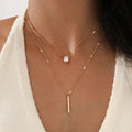 Zircon Layered Choker Necklace