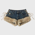 Retro Fluffy Y2K Shorts