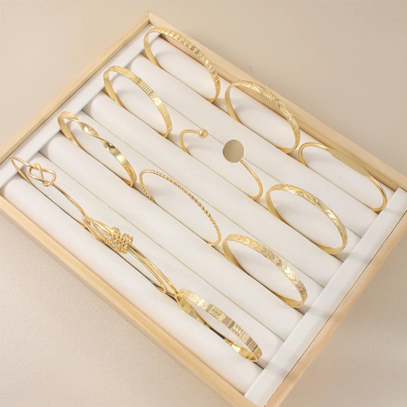 12 Pcs/Set Trendy Multilayeg Jewelry Gifts