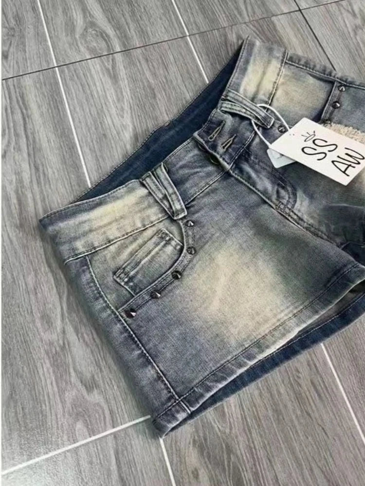 Vintage Blue Y2K Denim Shorts