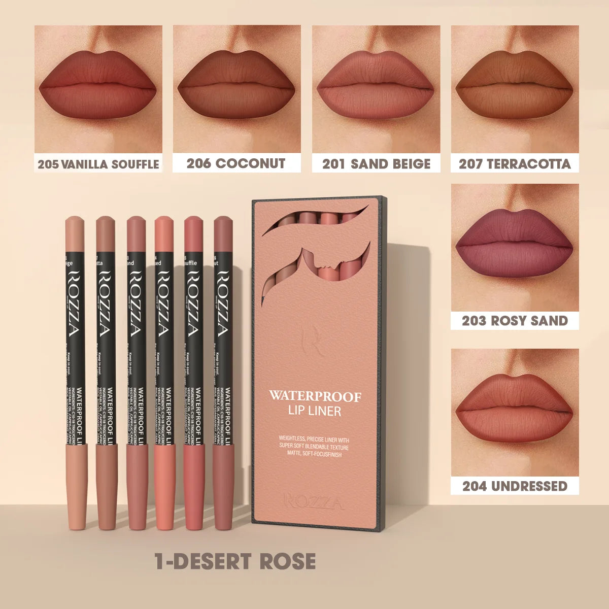 Waterproof Matte Lip Liner Set