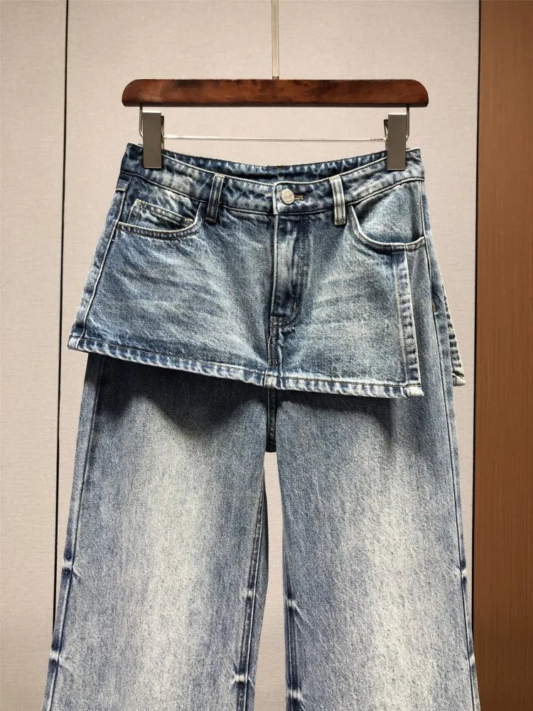 Y2K Two-Piece Wide Leg Jeans